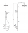 CERSANIT - Kolumna natryskowa CITY owalna czarna z baterią termostatyczną  S951-848
