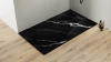 BESCO Brodzik prostokątny 100x80 Vexo Marble Black 100 VMB-100-80-P