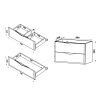MEGSTYL DELICA-01 Szafka pod umywalkę 80cm kaszmir DELICA-0000-0006159