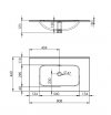ELITA UMYWALKA SKAPPA 80 BEZ OTWORU CERAMICZNA WHITE 146032/RE040800068060