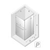 NEW TRENDY Kabina prysznicowa prostokątna z uchwytem relingowym lewa AVEXA GOLD BRUSHED 80x70x200 EXK-3010