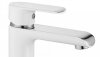 REA - Bateria umywalkowa BLOOM White-Chrom/Biało-Chrom niska