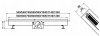 AQUALine - Odpływ liniowy podłogowy SLIM Kwadrat CZARNY Matowy Obrotowy syfon ROZMIARY 50-120cm RSK01BK