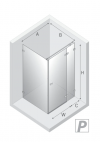 NEW TRENDY Kabina prysznicowa 80x120x200 Avexa Gunmetal Brushed pojedyncze drzwi EXK-3323/EXK-3353