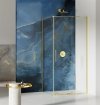 NEW TRENDY kabina prysznicowa narożna prostokątna Smart Light Gold złota 120x80 cm EXK-4238