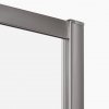 NEW TRENDY Kabina prysznicowa PRIME GUNMETAL BRUSHED 1D prostokątna P 100x80x200 szkło czyste 6mm Active Shield 2.0 K-4825