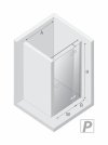 NEW TREDNY Drzwi wnękowe REFLEXA BLACK 1D P 120x200 szkło czyste 6mm Active Shield 2.0 EXK-4907