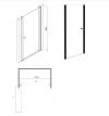 BESCO Drzwi prysznicowe 90x195 Sinco Black 90 DS-90-B