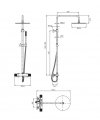 OMNIRES Termostatyczny system prysznicowy CONTOUR CT8044CR