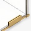 NEW TRENDY Kabina prysznicowa SMART GOLD BRUSHED 1D prostokątna U 100x90x200 szkło czyste 8mm Active Shield 2.0 - UCHWYT RELING EXK-7561