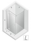 NEW TRENDY Kabina prysznicowa drzwi pojedyncze uchylne REFLEXA BLACK 80x120x200 POLSKA PRODUKCJA 