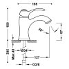 TRES CLASIC Bateria jednouchwytowa umywalkowa-  chrom 24210301