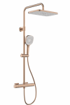 ARMATURA KRAKÓW KFA Zestaw prysznicowy z baterią termostatyczną MALAGA BRUSHED ROSE GOLD 5756-910-34