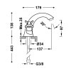 TRES CLASIC Bateria dwuuchwytowa umywalkowa- stal 24210201AC