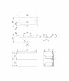 CERSANIT - Set C472 - Szafka łazienkowa z umywalką MODUO SLIM 80 cm kolor Kaszmir  S801-595