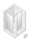 NEW TRENDY Kabina prysznicowa PRIME LIGHT GOLD drzwi przesuwne 100x70x200  D-0420A/D-0222B
