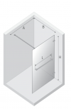 NEW TRENDY  Kabina prysznicowa AVEXA COPPER BRUSHED walk-in U 130x200 szkło czyste 8mm Active Shield 2.0  EXK-7172