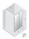 NEW TRENDY Drzwi wnękowe AVEXA GOLD BRUSHED 1D P 90x200 szkło czyste 6mm Active Shield 2.0 złoto szczotkowane EXK-1717