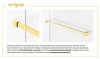 NEW TRENDY Kabina ścianka WALK-IN AVEXA GOLD SHINE z wieszakiem relingowym 110x200 EXK-3228
