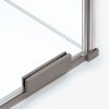 NEW TRENDY Drzwi wnękowe SMART GUNMETAL BRUSHED 1D U 180x200 szkło czyste 8mm Active Shield 2.0 - WIESZAK EXK-7832