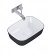 ELITA UMYWALKA RENI BICOLOR 46x33 BLAT, CERAM WHITE HG/BLACK MATT 146111/RE040460896110