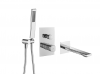 LAVEO Tores - bateria wannowa podtynkowa z zestawem natryskowym BVT_011P