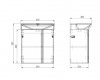 Elita Szafka z umywalką SET SKYE 50 2D 50.5 x 70.7 x 32.6 (cm) ORZECH LINCOLN PDW 168785/RE020500127060