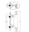 CERSANIT - Bateria natryskowa termostatyczna ścienna VIRGO chrom  S951-579