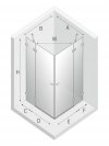 NEW TRENDY Kabina prysznicowa podwójne drzwi uchylne AVEXA GOLD SHINE Linia Platinium 100x110x200 EXK-1862