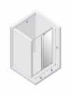 NEW TRENDY Drzwi wnękowe SMART COPPER BRUSHED 1D U 180x200 szkło czyste 8mm Active Shield 2.0 EXK-7651