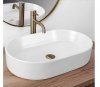 REA - Umywalka nablatowa NADIA 60 White Matt / Biała matowa