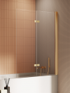 NEW TRENDY Parawan nawannowy New Soleo Gold Brushed, dwuelementowy 100x140 P-0173