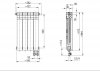 ARMATURA KRAKÓW KFA Grzejnik aluminiowy G500F/D/4 z dolnym prawym zasilaniem prostym 789-042-44