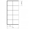 NEW TRENDY - Kabina Walk In New Modus BLACK 70X200 EXK-0244