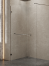 NEW TRENDY Kabina prysznicowa walk in Avexa Gunmetal Brushed jednoelementowa, z wieszakiem. Szkło 8 mm 70x200 EXK-7122