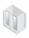NEW TRENDY Drzwi wnękowe SMART COPPER BRUSHED 2D U 140x200 szkło czyste 8mm Active Shield 2.0 EXK-7662
