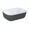 ELITA UMYWALKA RENI BICOLOR 46x33 BLAT, CERAM WHITE HG/ANTHRACITE MATT 146113/RE040460896130