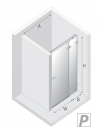 NEW TRENDY Drzwi wnękowe AVEXA XR BLACK 1D L 120x200 szkło czyste 6mm Active Shield 2.0 EXK-6843/EXK-6844