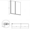 OMNIRES - Parawan nawannowy jednoskrzydłowy KINGSTON CZARNY 120 cm  XHE20BLTR