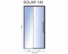 REA - Drzwi prysznicowe przesuwne SOLAR BLACK 140