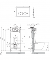 OMNIRES STRONGFRAME stelaż podtynkowy do miski toaletowej z ECO spłukiwaniem + MINIMAL przycisk spłukujący FLUSH SET chrom połysk STFWCECO1M-RCR