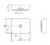 ELITA UMYWALKA NOMIA 50x39 NABLATOWA, CERAMICZNA FUME MATT 146051/RE040500057020