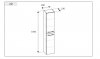AQUAFORM - słupek wiszący dwu drzwiowy MADRID biały AQ.401-164345