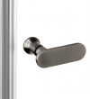NEW TRENDY Kabina prysznicowa 70x195 New Soleo Gunmetal Brushed, walk in, z dodatkową ścianką K-2269