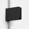 NEW TRENDY Parawan nawannowy EVENTA BLACK CHROME stały U 50x150 szkło czyste 8mm Active Shield 2.0 wsp. prostopadły EXK-5687-WP