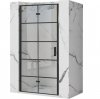 REA Drzwi wnękowe prysznicowe składane MOLIER BLACK 100cm + listwa magnetyczna 
