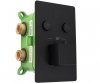 REA - Zestaw Prysznicowy Podtynkowy FENIX DAVIS BLACK z termostatem + BOX