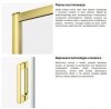 NEW TRENDY Drzwi prysznicowe wnękowe PRIME LIGHT GOLD 100x200 D-0420D-0421A