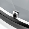 NEW TRENDY Kabina prysznicowa półokrągła szkło grafitowe 80x80 NEW VARIA BLACK K-0451