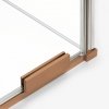 NEW TRENDY Drzwi wnękowe SMART COPPER BRUSHED 2D U 150x200 szkło czyste 8mm Active Shield 2.0 EXK-7663
